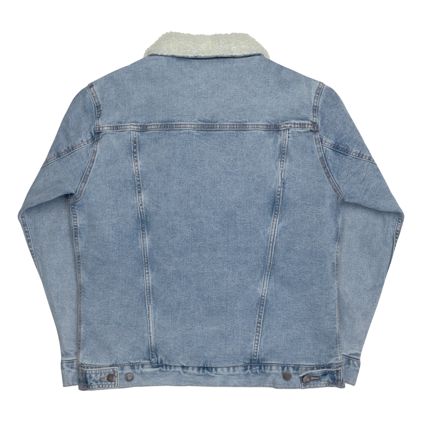 Unisex denim sherpa jacket - Print Boujee