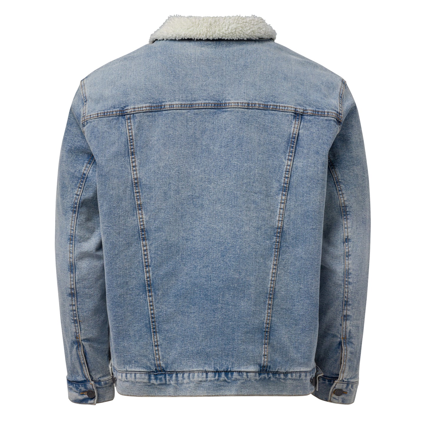 Unisex denim sherpa jacket - Print Boujee