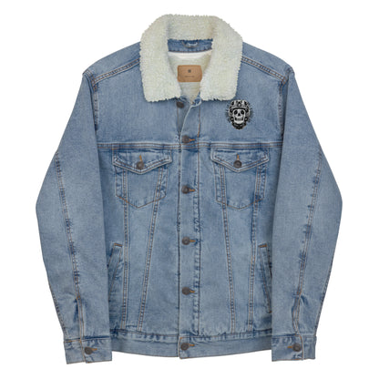 Unisex denim sherpa jacket - Print Boujee