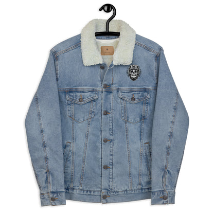 Unisex denim sherpa jacket - Print Boujee